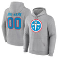 Johmsee Custom T.Titans Light Gray LOGO Pullover Hoodies Home Game Any Name & Numbers Stitched Jerseys