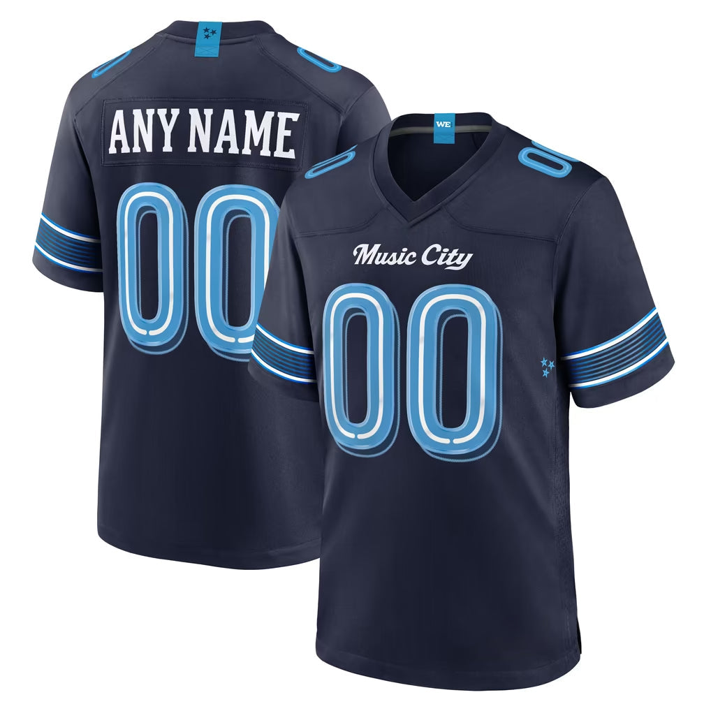 Johmsee Custom T.Titans Navy 2026 Rivalries Collection Home Game Any Name & Numbers Stitched Jerseys