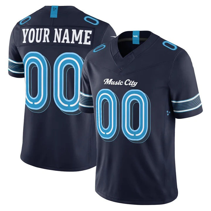 Johmsee Custom T.Titans Navy 2026 Rivalries Vapor Limited Jersey - All Stitched