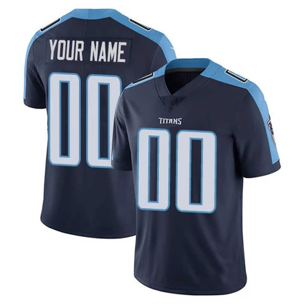 Johmsee Custom T.Titans Navy Limited Vapor Home Game Any Name & Numbers Stitched Jerseys
