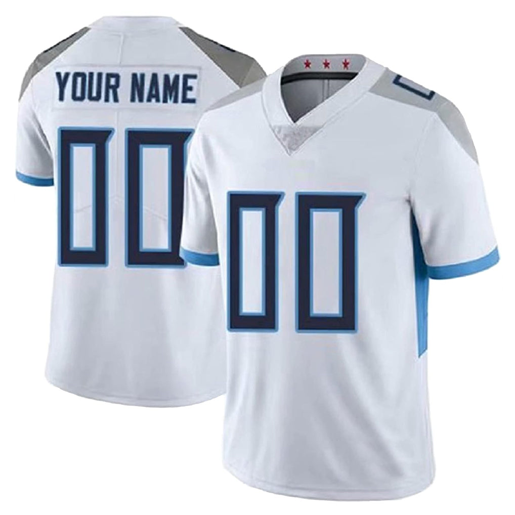 Johmsee Custom T.Titans White 2025 Vapor Limited Home Game Any Name & Numbers Stitched Jerseys