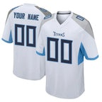 Johmsee Custom T.Titans White Home Game Any Name & Numbers Stitched Jerseys