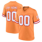Johmsee Custom TB.Buccaneers Orange Throwback Home Game Any Name & Numbers Stitched Jerseys