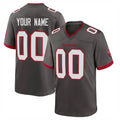 Johmsee Custom TB.Buccaneers Pewter Alternate Home Game Any Name & Numbers Stitched Jerseys