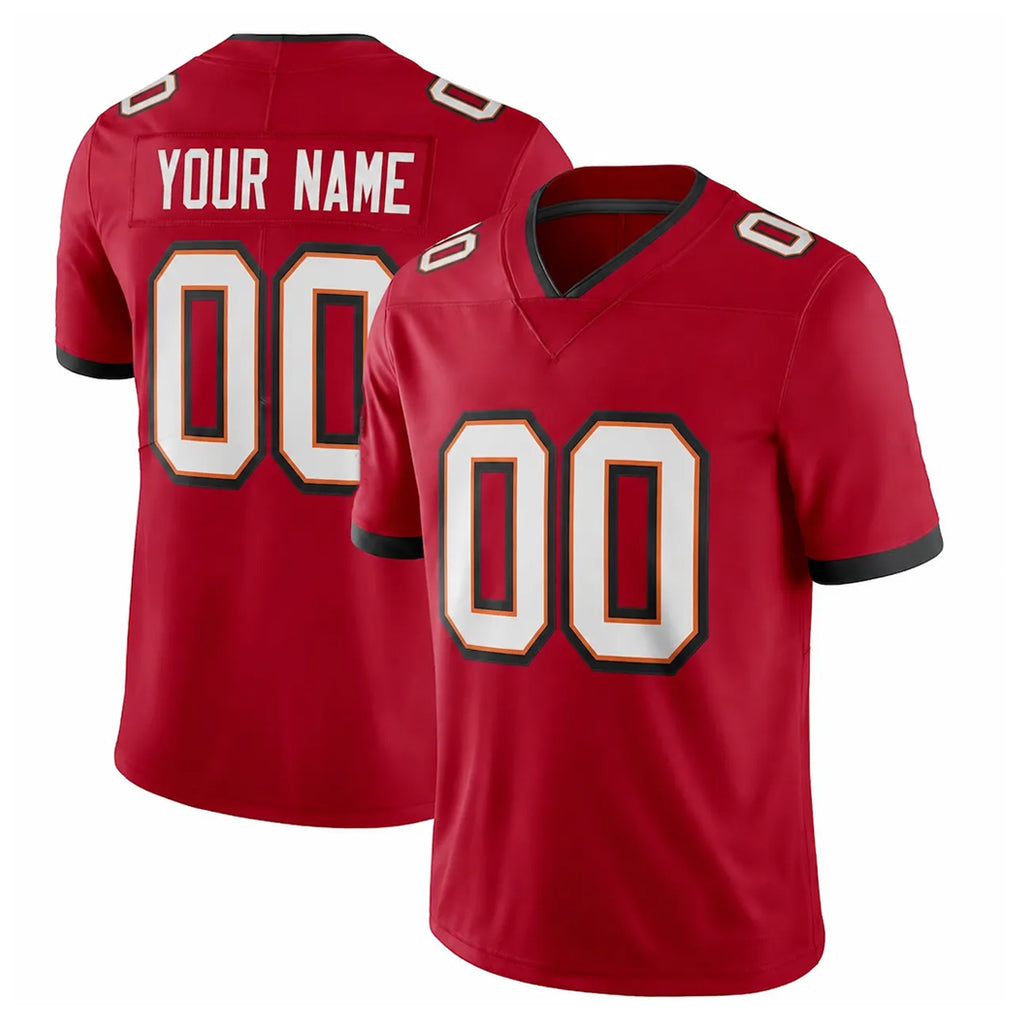 Johmsee Custom TB.Buccaneers Red Limited Vapor F.U.S.E. Home Game Any Name & Numbers Stitched Jerseys