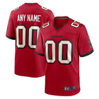 Johmsee Custom TB.Buccaneers Red Replica Game Stitched Jerseys