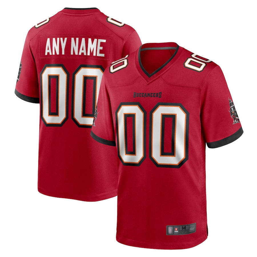 Johmsee Custom TB.Buccaneers Red Replica Game Stitched Jerseys