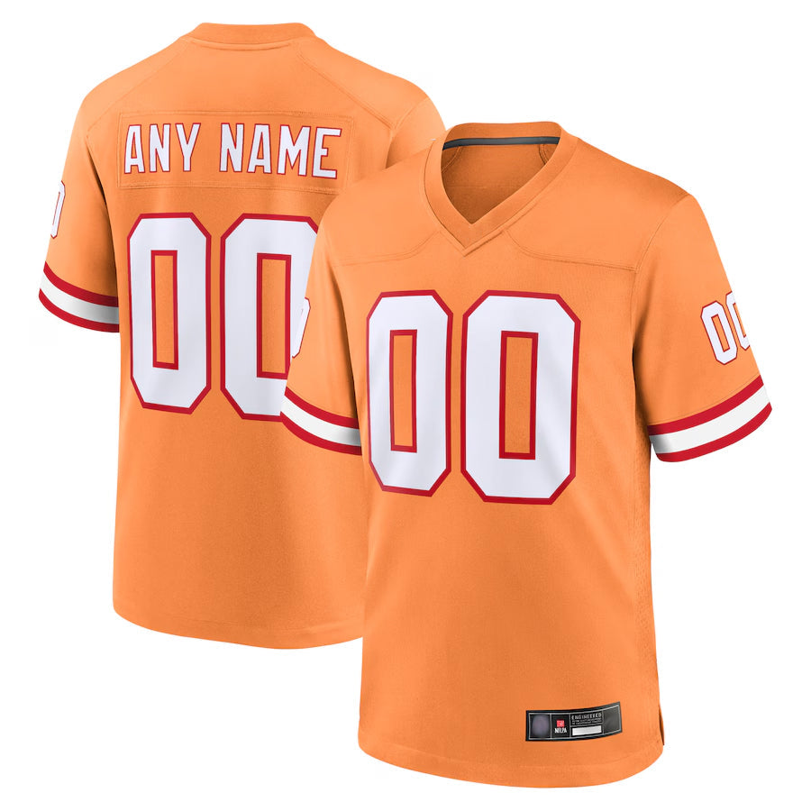 Johmsee Custom TB.Buccaneers Secondary Alternate Throwback Game Stitched Jerseys