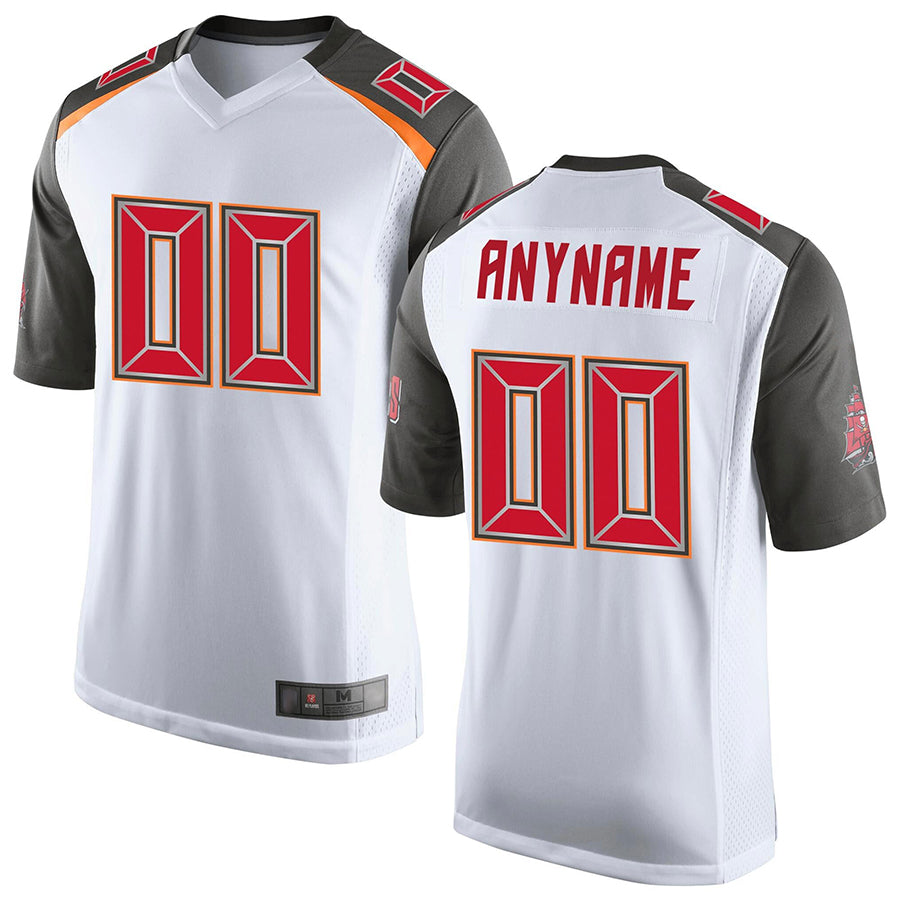 Johmsee Custom TB.Buccaneers White Game Stitched Jerseys