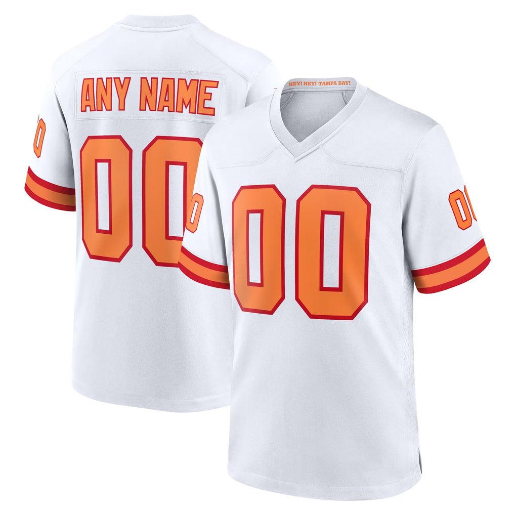 Johmsee Custom TB.Buccaneers White '76 Home Game Any Name & Numbers Stitched Jerseys