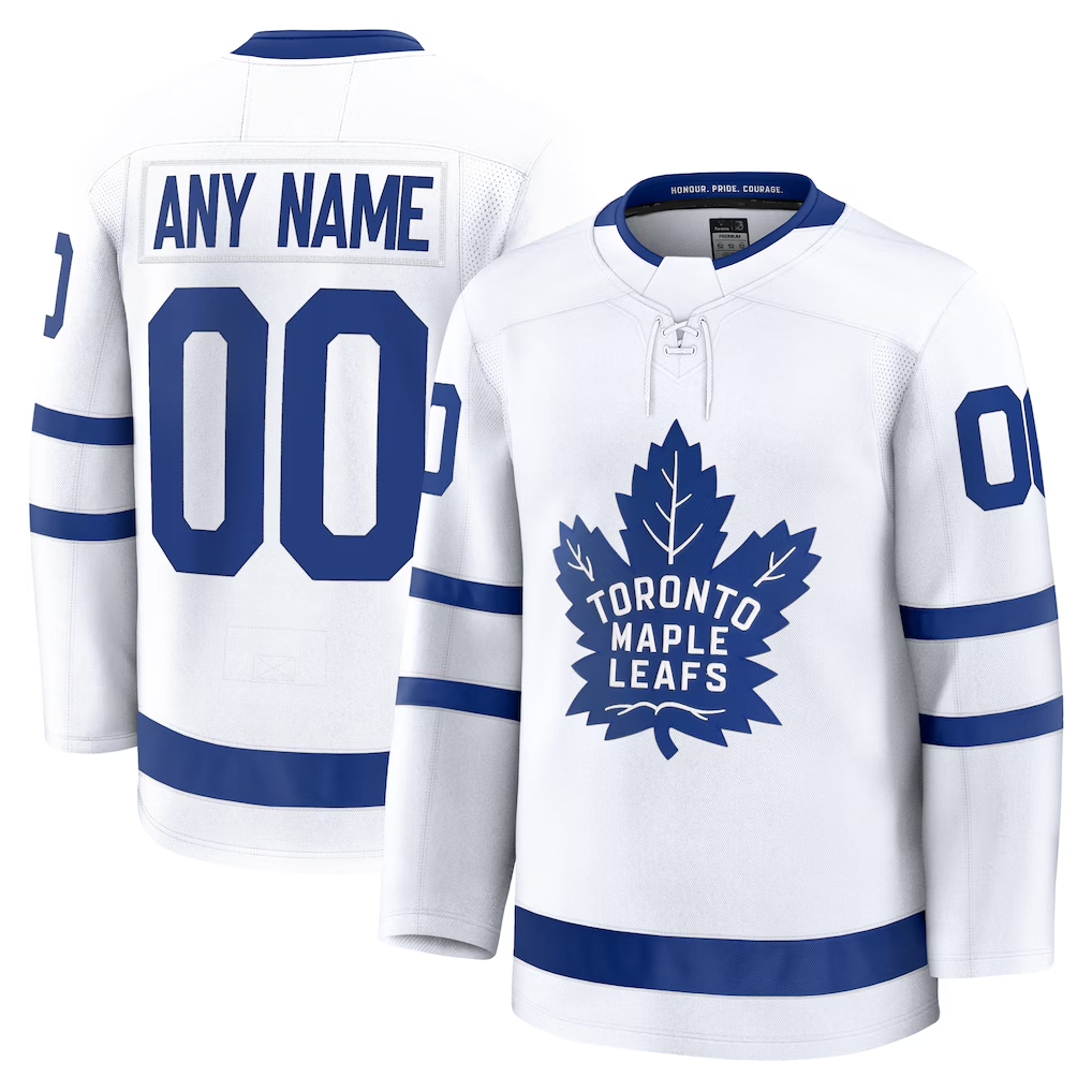 Johmsee Custom TM.Leafs White Away Premium Jerseys