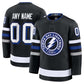 Custom TB.Lightning Fanatics Alternate Premium Jersey - Black Stitched American Hockey Jerseys