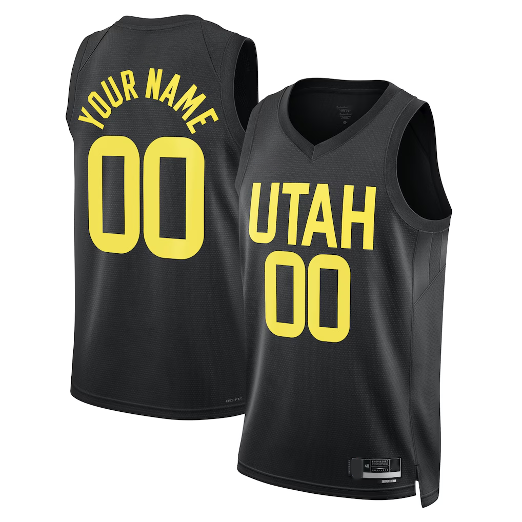 Johmsee Custom U.Jazz Black 2022-2023 Swingman Jerseys- Statement Edition