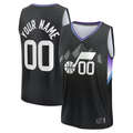 Johmsee Custom U.Jazz Fanatics Black Fast Break Jerseys - Statement Editio