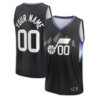 Johmsee Custom U.Jazz Fanatics Black Fast Break Jerseys - Statement Editio