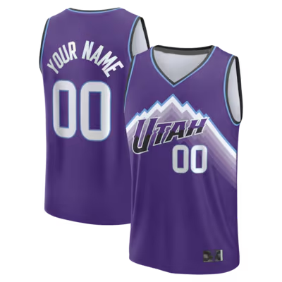 Johmsee Custom U.Jazz Fanatics Purple Fast Break Replica Custom Jerseys - Icon Edition