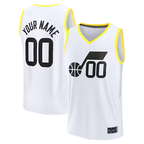Johmsee Custom U.Jazz Fanatics White Fast Break Replica Jerseys - Association Edition -1