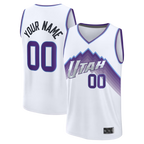 Johmsee Custom U.Jazz Fanatics White Fast Break Replica Jerseys - Association Edition