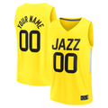 Johmsee Custom U.Jazz Fanatics Yellow Fast Break Replica Jerseys - Icon Edition