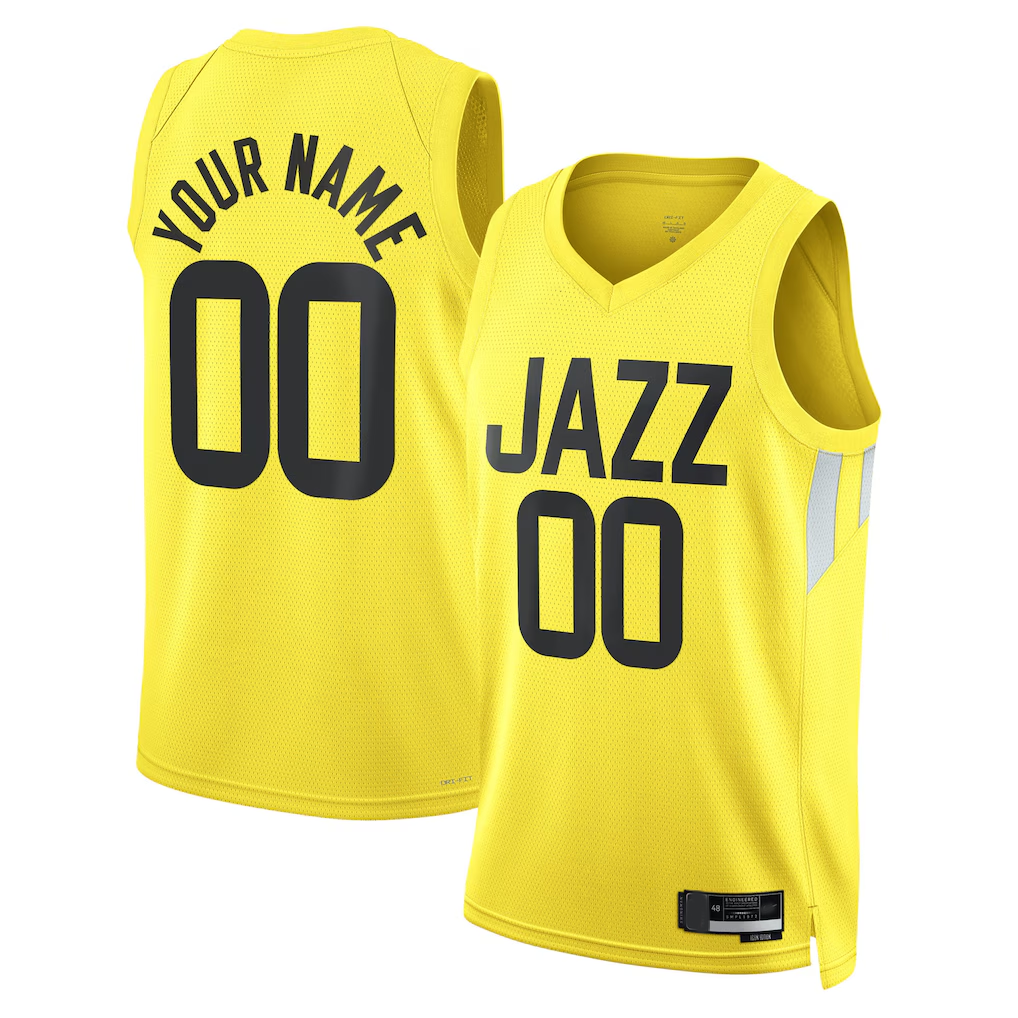 Johmsee Custom U.Jazz Gold Swingman Jerseys - Icon Edition