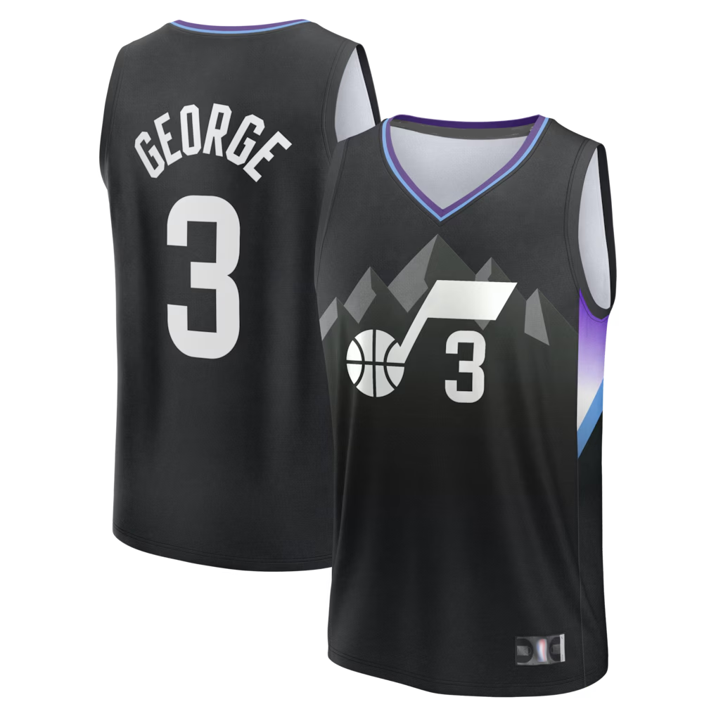 Johmsee U.Jazz #3 Keyonte George Fanatics Black Fast Break Replica Jerseys - Statement Edition