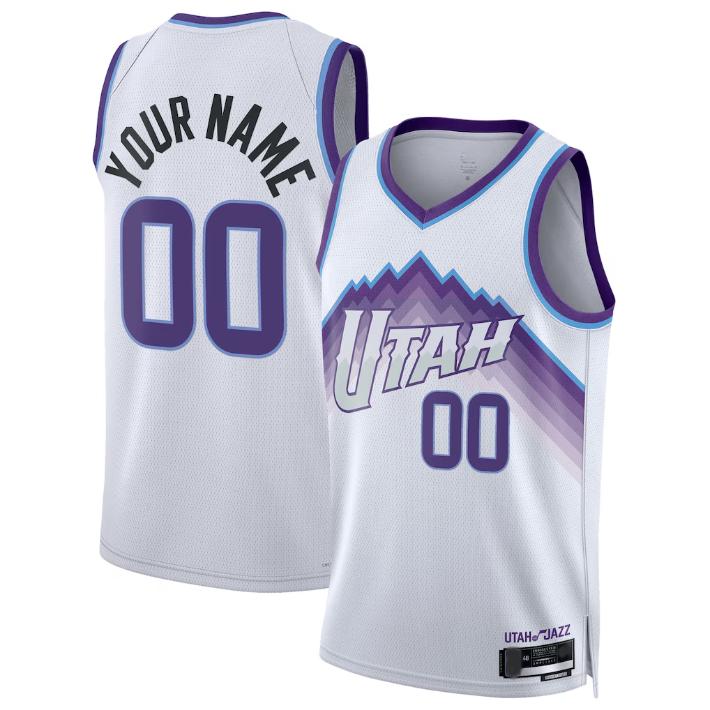 Johmsee Custom U.Jazz White Swingman Jerseys - Association Edition