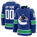 Johmsee Custom V.Canucks Blue Home Premium Jerseys