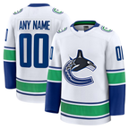 Johmsee Custom V.Canucks White Away Premium Jerseys