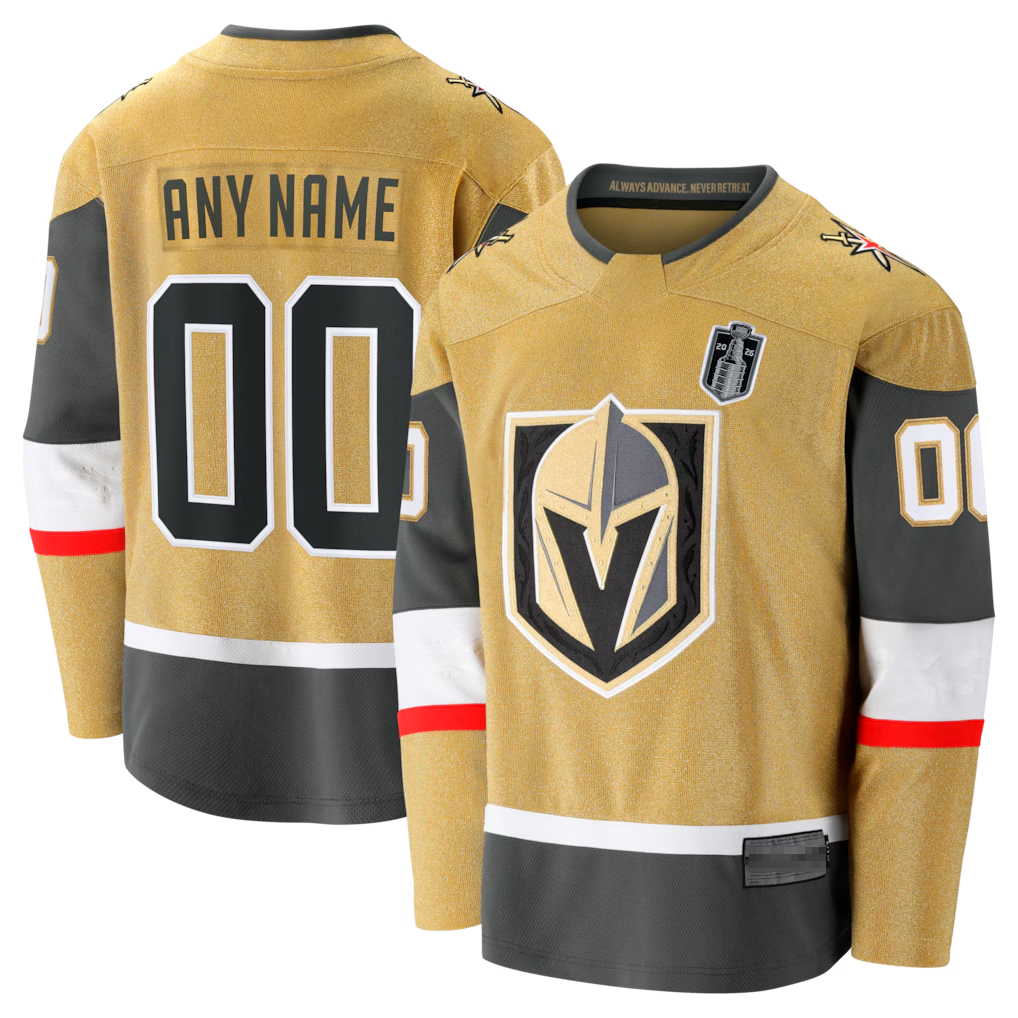 Johmsee Custom VG.Knights Gold 2026 Stanley Cup Final Breakaway Jerseys