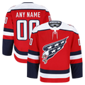 Johmsee Custom W.Capitals Red Alternate Authentic Pro Jerseys