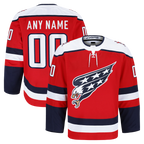 Johmsee Custom W.Capitals Red Alternate Authentic Pro Jerseys