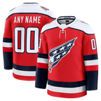 Johmsee Custom W.Capitals Red Alternate Premium Jerseys