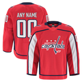 Johmsee Custom W.Capitals Red Home Authentic Pro Jerseys