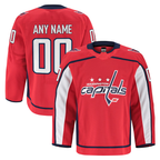 Johmsee Custom W.Capitals Red Home Authentic Pro Jerseys