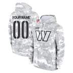Johmsee Custom W.Commanders Arctic Camo Limited Salute to Service Pullover Hoodies Game Any Name & Numbers Stitched Jerseys