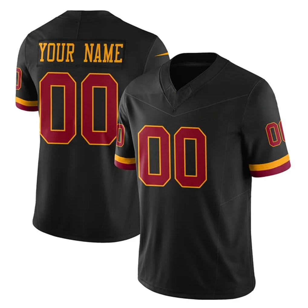 Johmsee Custom W.Commanders Black Limited Vapor Home Game Any Name & Numbers Stitched Jerseys