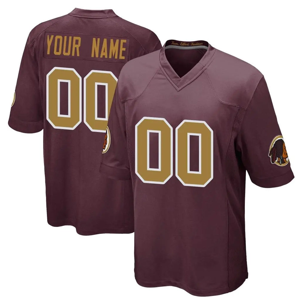 Johmsee Custom W.Commanders Burgundy Alternate Home Game Any Name & Numbers Stitched Jerseys