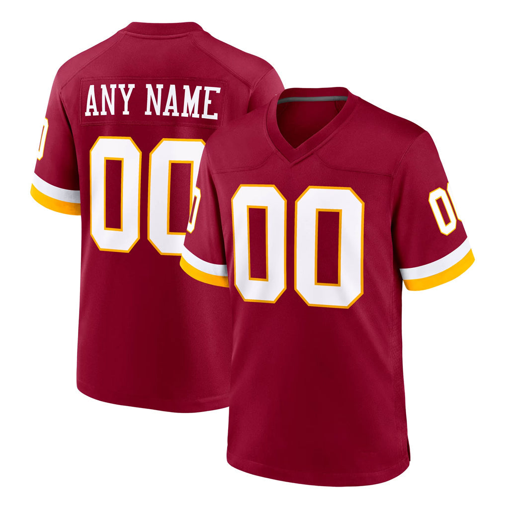 Johmsee Custom W.Commanders Burgundy Game Home Any Name & Numbers Stitched Jerseys