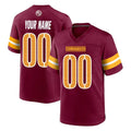 Johmsee Custom W.Commanders Burgundy Home Game Any Name & Numbers Stitched Jerseys