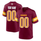 Johmsee Custom W.Commanders Burgundy Home Game Any Name & Numbers Stitched Jerseys