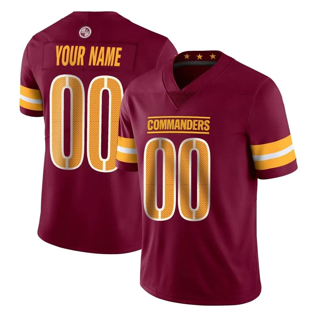Johmsee Custom W.Commanders Burgundy Limited Vapor Home Game Any Name & Numbers Stitched Jerseys