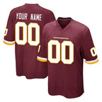 Johmsee Custom W.Commanders Burgundy Team Color Home Game Any Name & Numbers Stitched Jerseys
