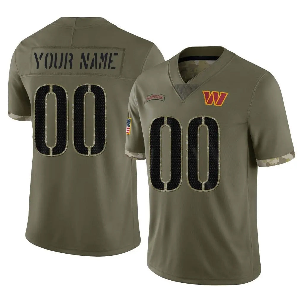 Johmsee Custom W.Commanders Olive Salute To Service Limited Home Game Any Name & Numbers Stitched Jerseys
