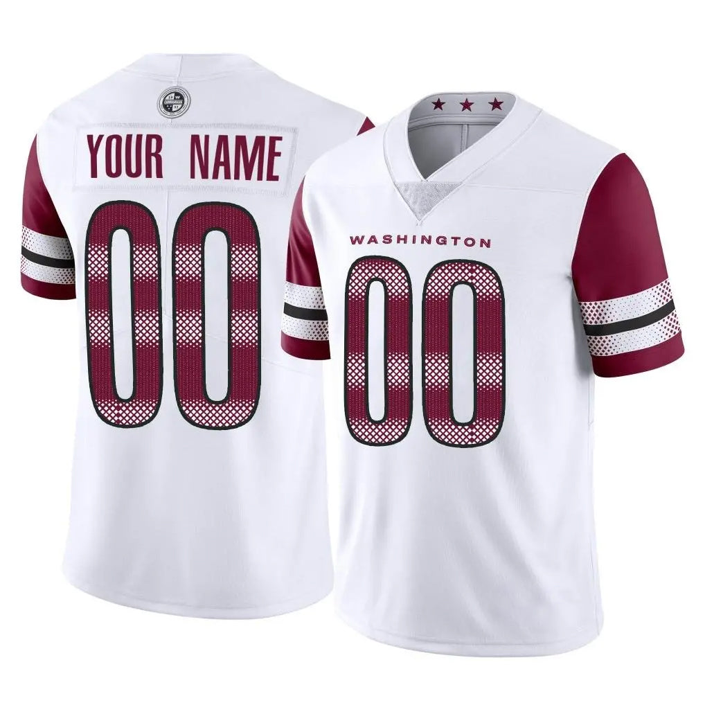 Johmsee Custom W.Commanders White Limited Vapor Home Game Any Name & Numbers Stitched Jerseys