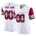 Johmsee Custom W.Commanders White Vapor F.U.S.E. Limited Home Game Any Name & Numbers Stitched Jerseys