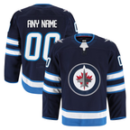 Johmsee Custom W.Jets Navy Home Authentic Pro Jerseys