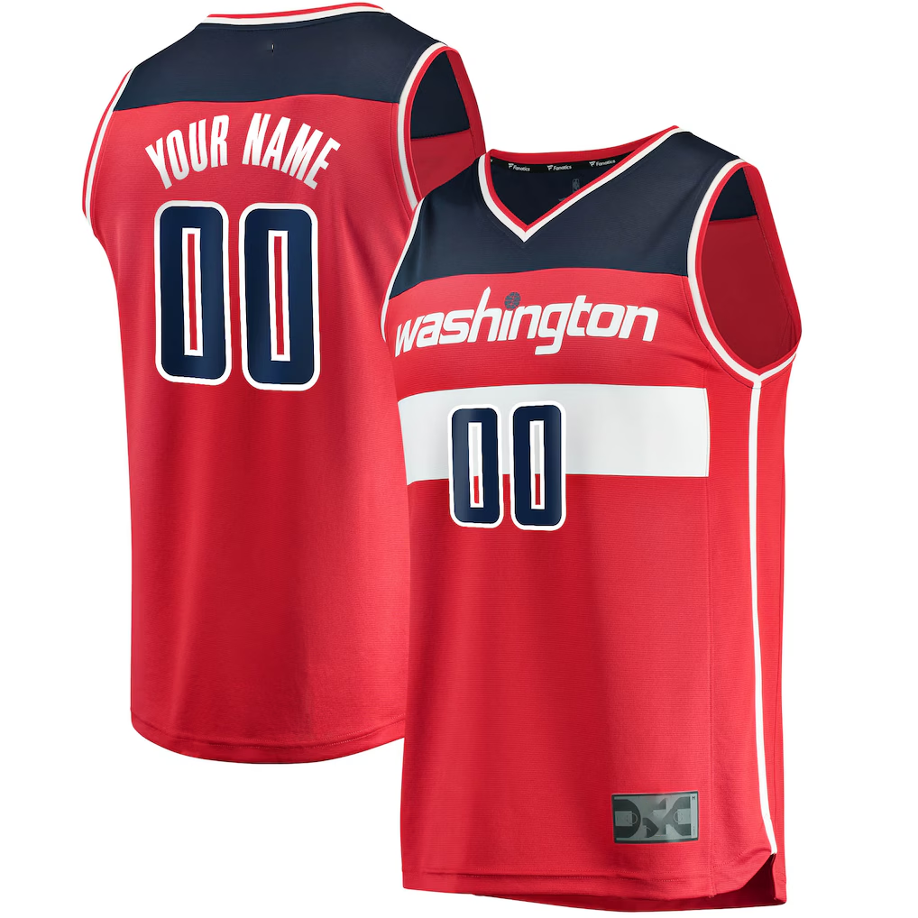 Johmsee Custom W.Wizards Red Fast Break Replica Jerseys - Icon Edition