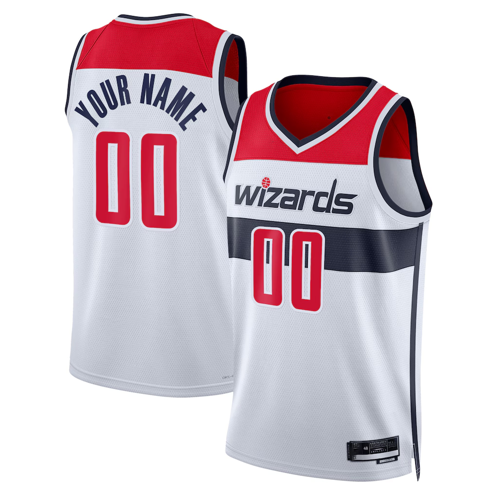 Johmsee Custom W.Wizards White Swingman Jerseys - Association Edition