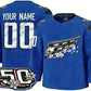 Custom W.Capitals Blue 50th Anniversary Authentic Stitched American Hockey Jerseys