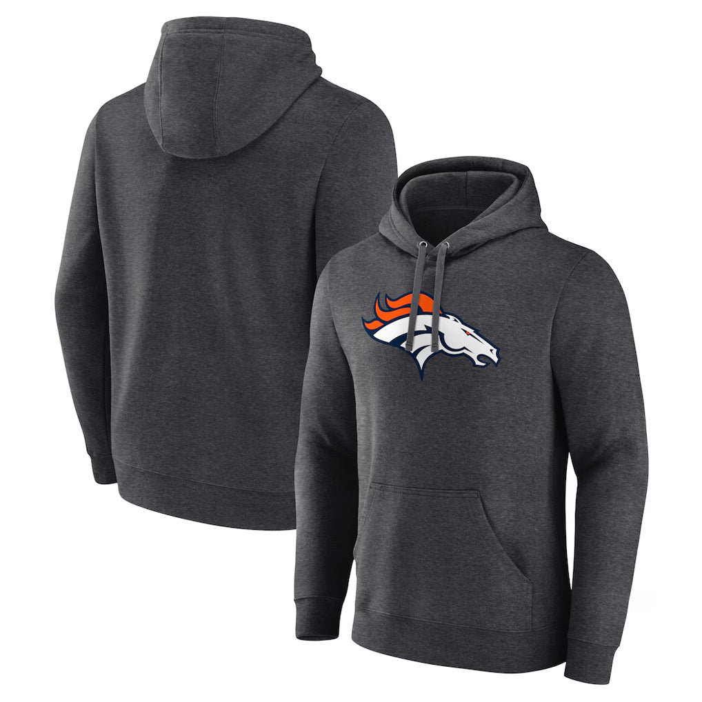 Johmsee D.Broncos Ash One Color Pullover Hoodie Limited Blank Player Stitched Jerseys